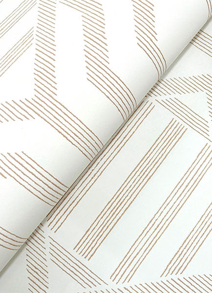 A-Street Prints 4147-27404 Essex Wheat Geometric Wallpaper - Eade's Wallpaper