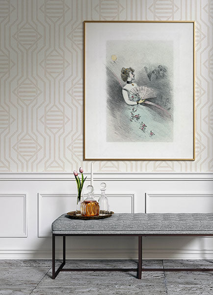 A-Street Prints 4147-27404 Essex Wheat Geometric Wallpaper - Eade's Wallpaper