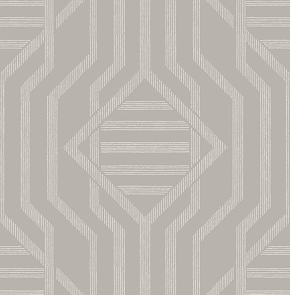 A-Street Prints 4147-27405 Essex Light Grey Geometric Wallpaper - Eade's Wallpaper