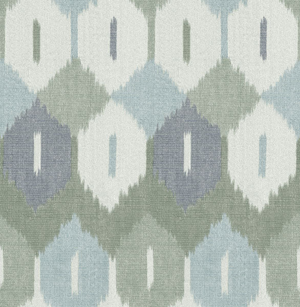 A-Street Prints 4147-27406 Abilene Sea Green Ikat Wallpaper - Eade's Wallpaper