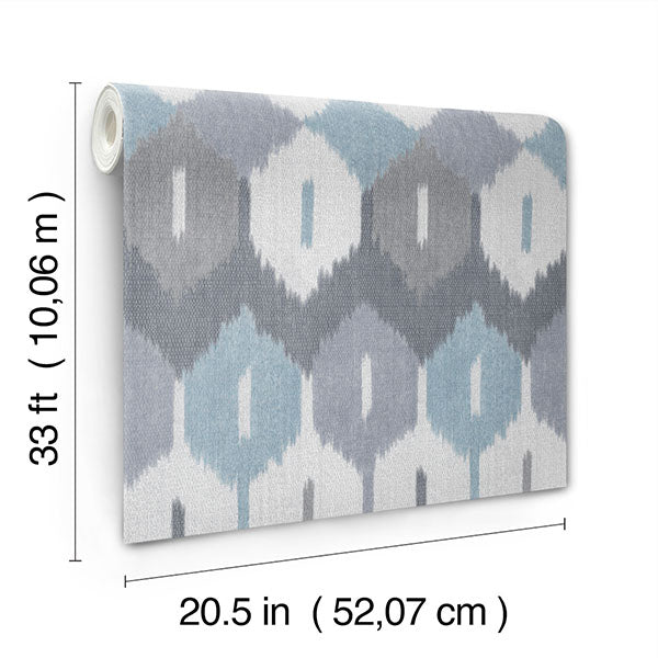 A-Street Prints 4147-27407 Abilene Denim Ikat Wallpaper - Eade's Wallpaper