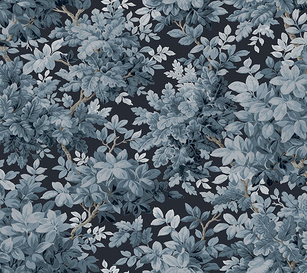 A-Street Prints 4147-80003 Greenwood Dark Blue Deciduous Wallpaper - Eade's Wallpaper