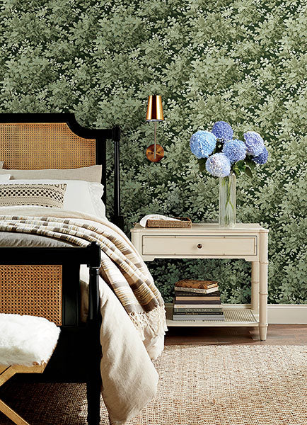 A-Street Prints 4147-80004 Greenwood Dark Green Deciduous Wallpaper - Eade's Wallpaper
