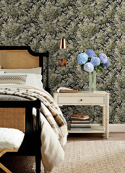 A-Street Prints 4147-80005 Greenwood Black Deciduous Wallpaper - Eade's Wallpaper