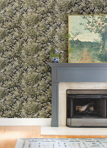 A-Street Prints 4147-80005 Greenwood Black Deciduous Wallpaper - Eade's Wallpaper