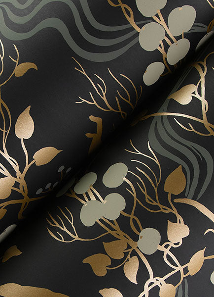A-Street Prints 4147-80009 Linden Black Jungle Canopy Wallpaper - Eade's Wallpaper