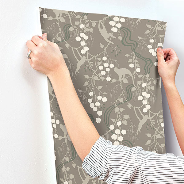 A-Street Prints 4147-80011 Linden Stone Jungle Canopy Wallpaper - Eade's Wallpaper