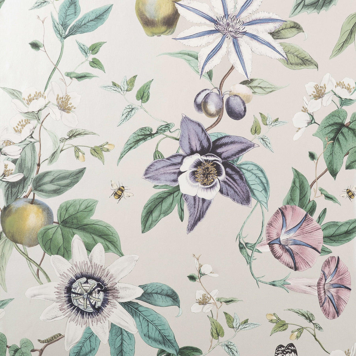 Advantage 4157-43059 Sierra Silver Floral Wallpaper