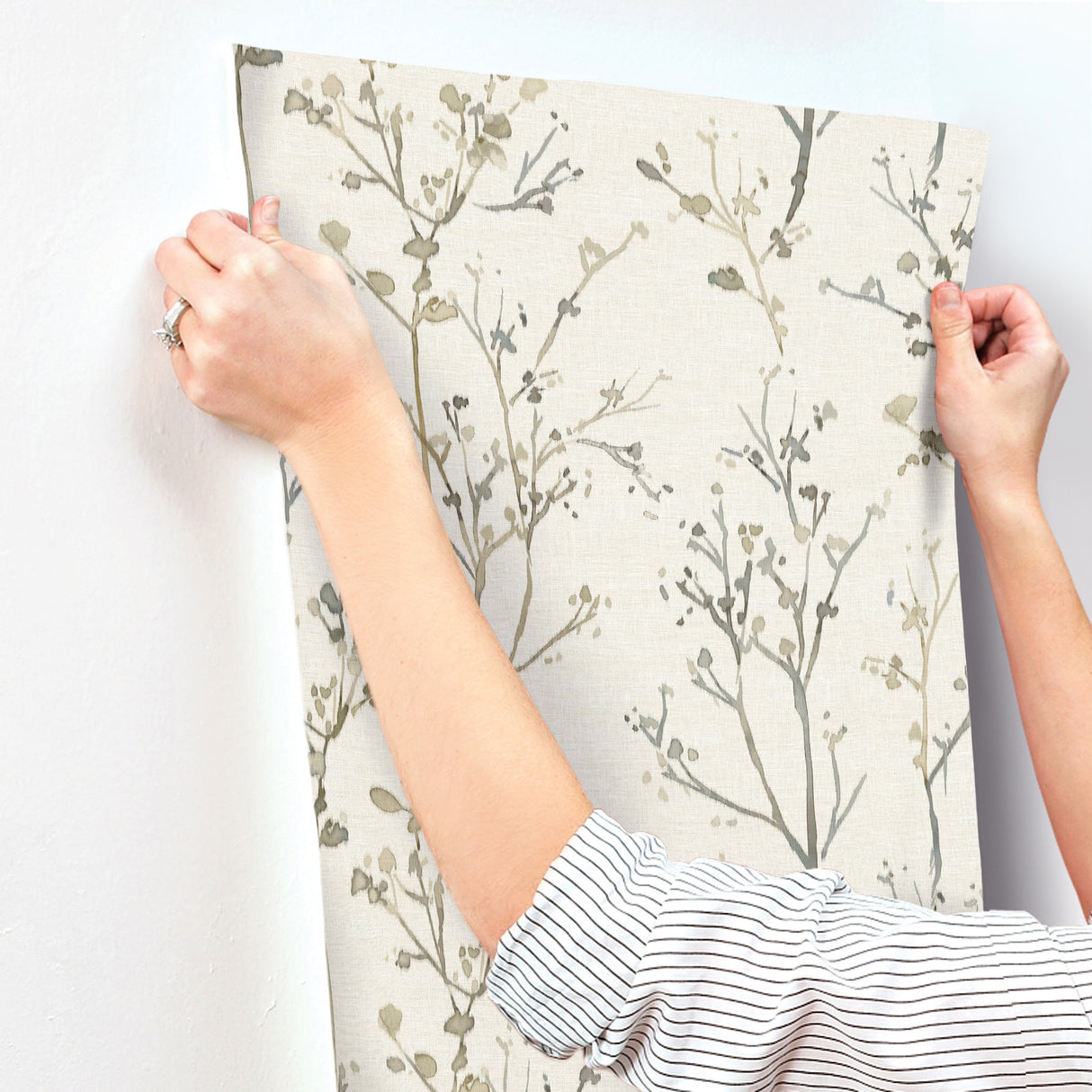 A-Street Prints 4177-27720 Silverling Neutral Budding Branch