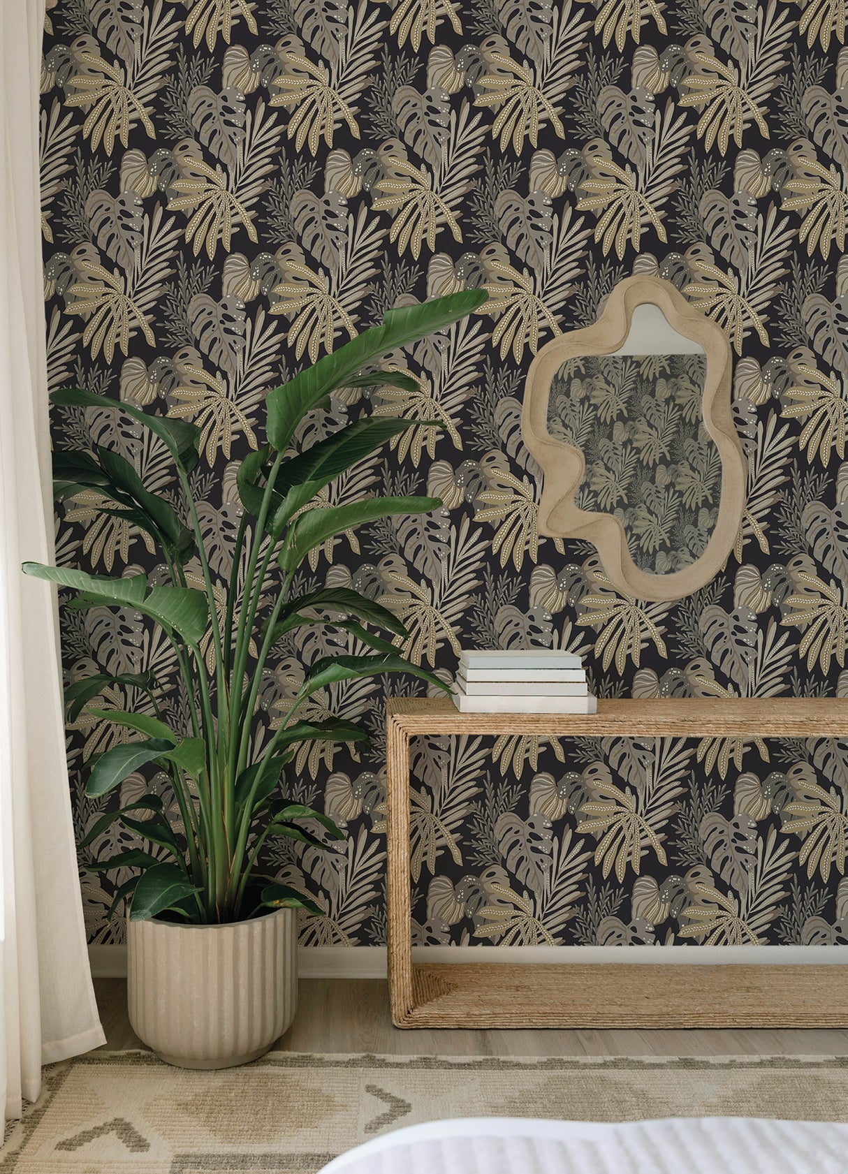 A-Street Prints 4177-27736 Alocasia Neutral Tropical Foliage
