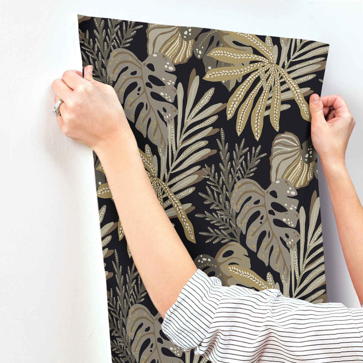 A-Street Prints 4177-27736 Alocasia Neutral Tropical Foliage