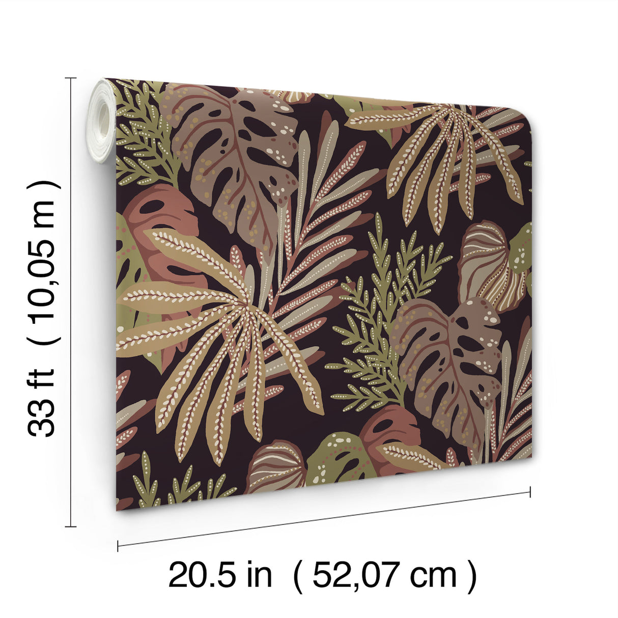 A-Street Prints 4177-27738 Alocasia Burgundy Tropical Foliag