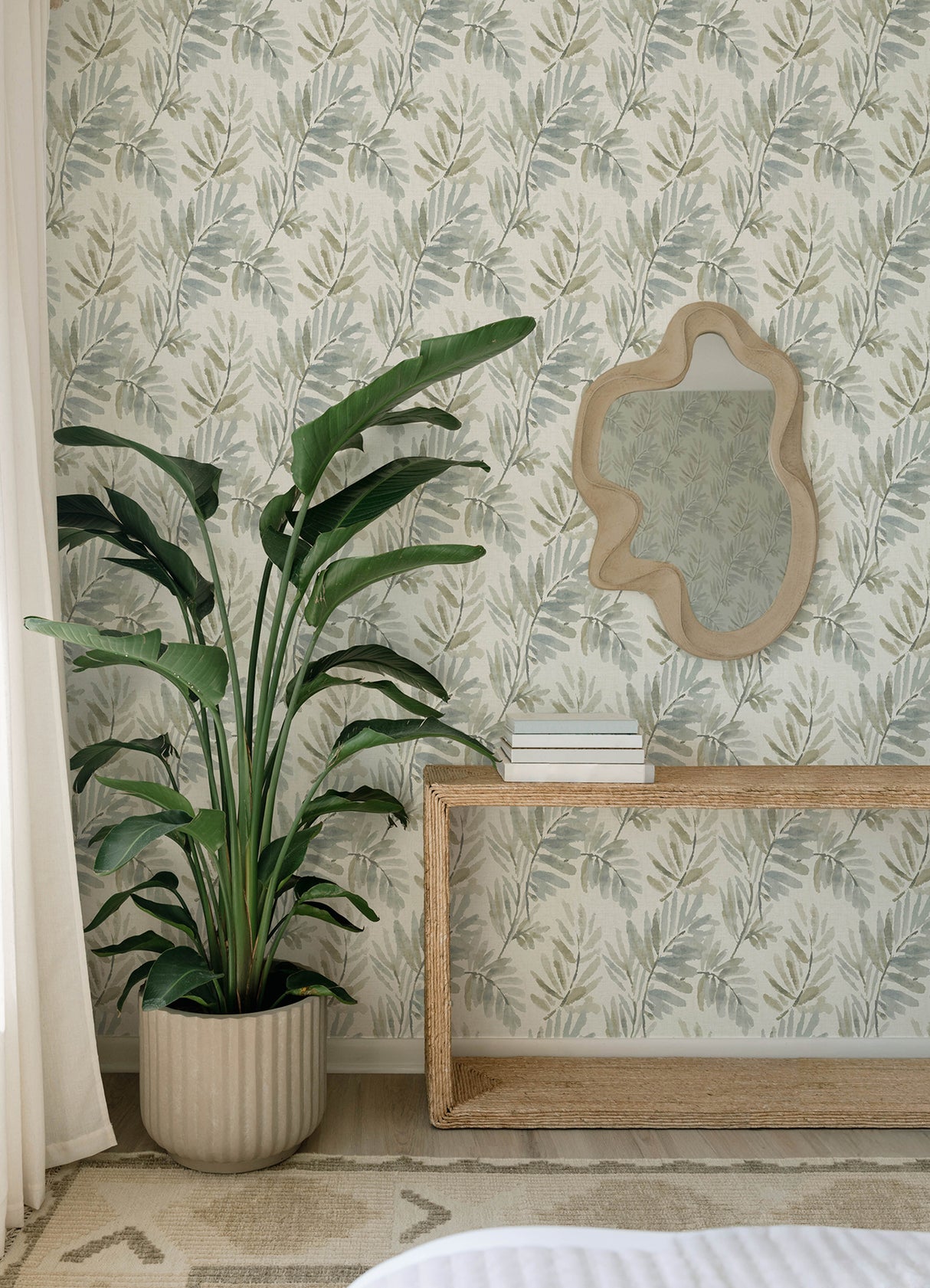 A-Street Prints 4177-27740 Serenade Aqua Ferns Wallpaper