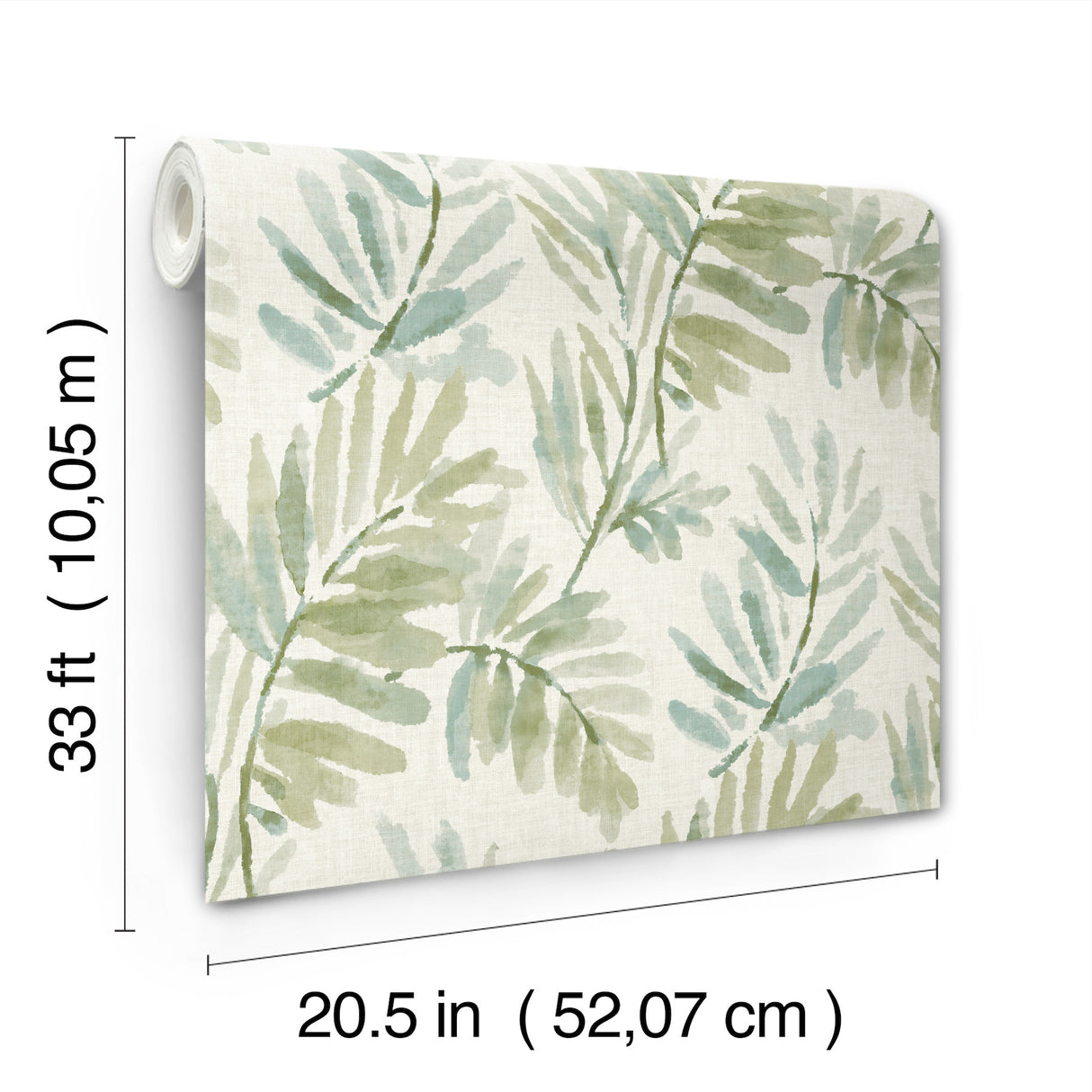 A-Street Prints 4177-27744 Serenade Sea Green Ferns Wallpape