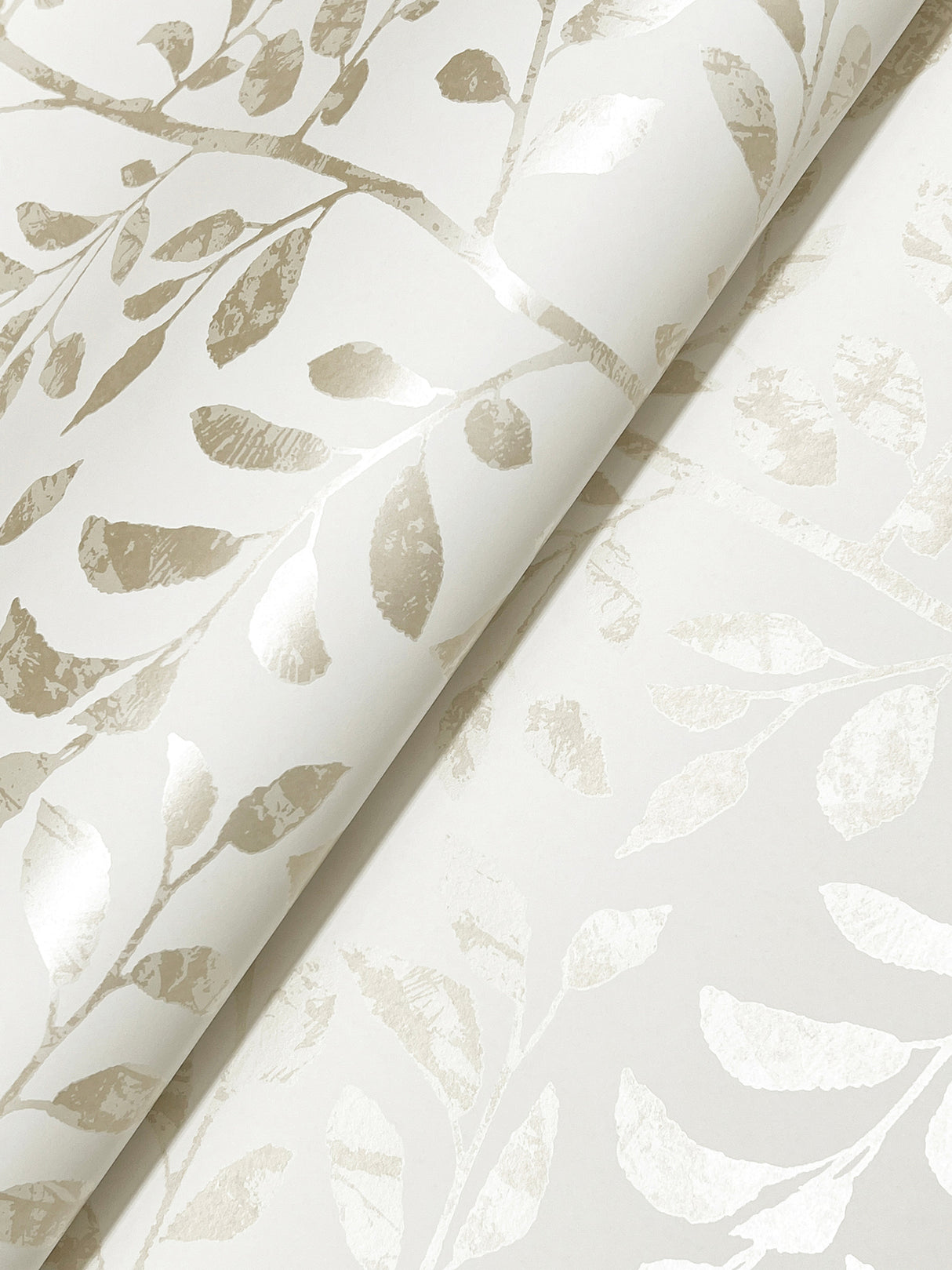 A-Street Prints 4177-83308 Sagecrest Platinum Sapling Wallpa