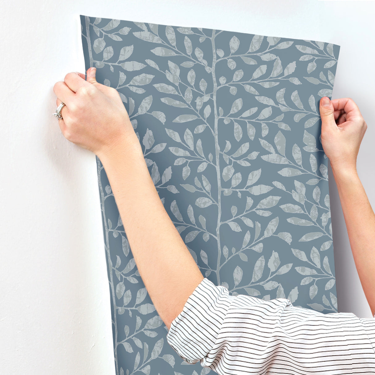 A-Street Prints 4177-83309 Sagecrest Blue Sapling Wallpaper