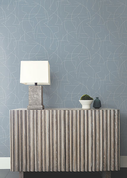 Warner Abstract Fabric Backed Wallpaper 4184-4903 - Eade's