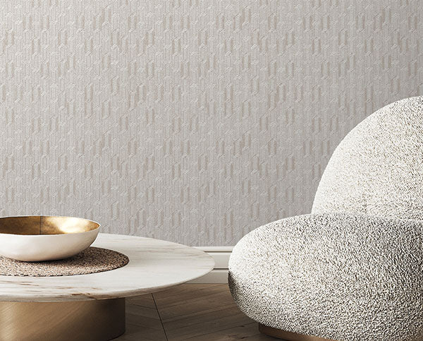 Warner Geometrics Fabric Backed Wallpaper 4184-4912 - Eade's