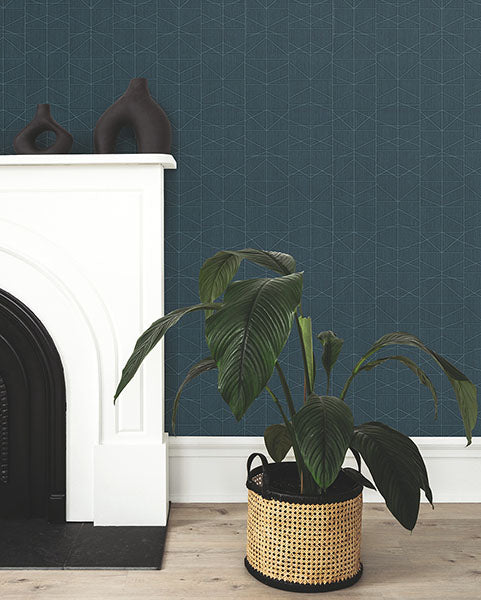 Warner Geometrics Fabric Backed Wallpaper 4184-4919 - Eade's