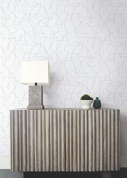 Warner Abstract Fabric Backed Wallpaper 4184-4932 - Eade's