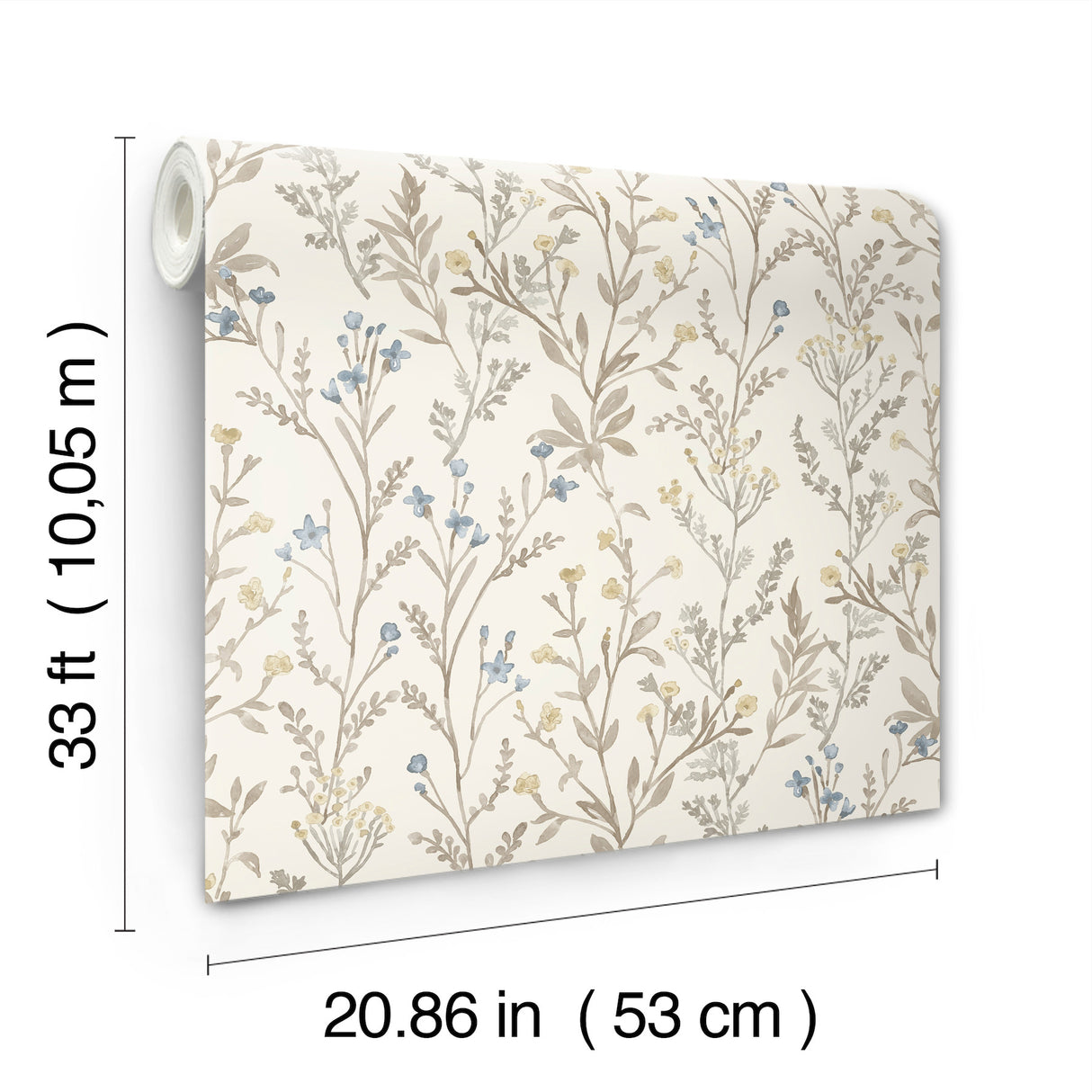 Chesapeake 4191-83017 Laverne Neutral Wildflowers Wallpaper
