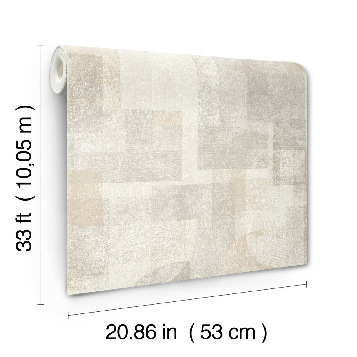 Chesapeake 4191-83030 Cassandra Taupe Block Geometric Wallpa