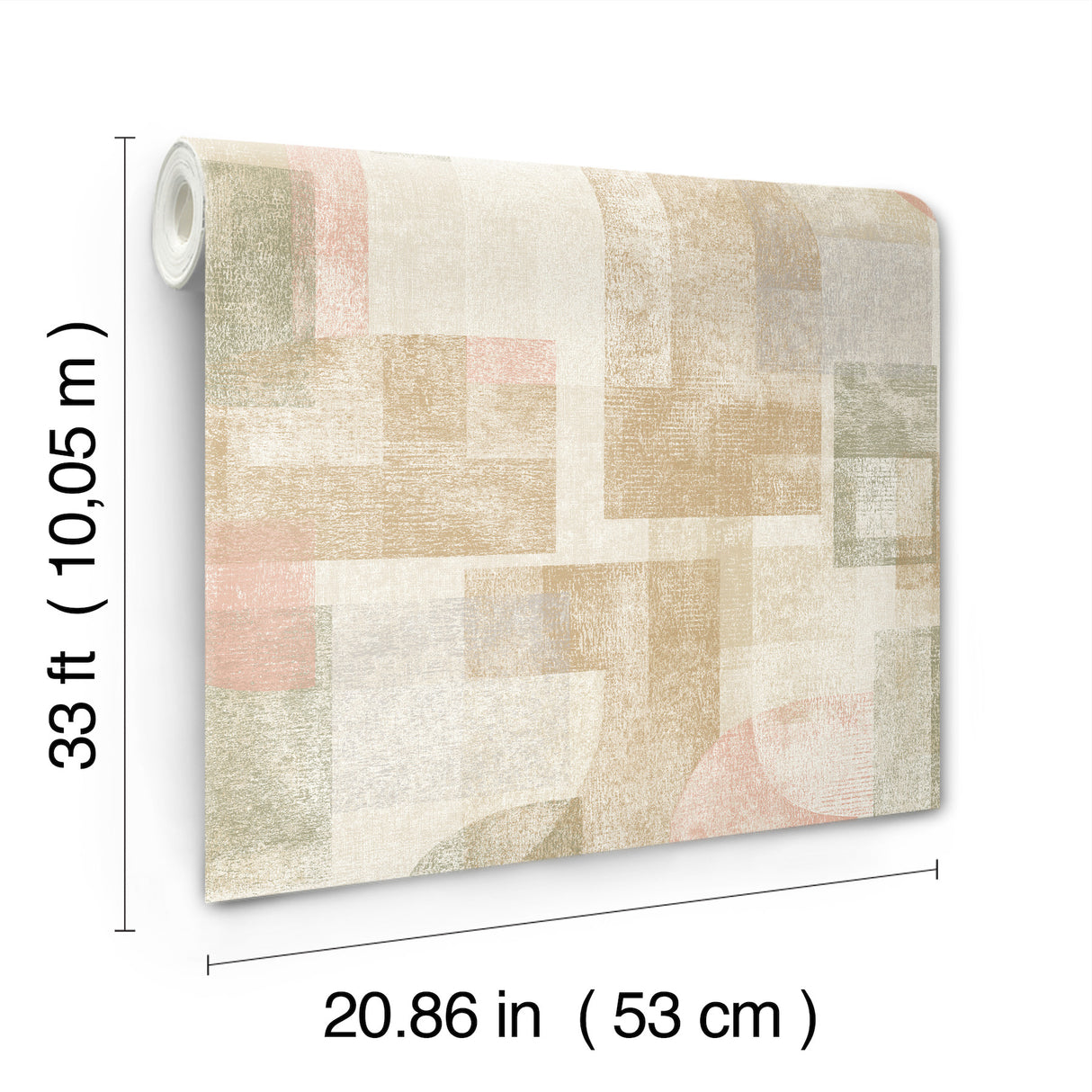 Chesapeake 4191-83032 Cassandra Brown Block Geometric Wallpa