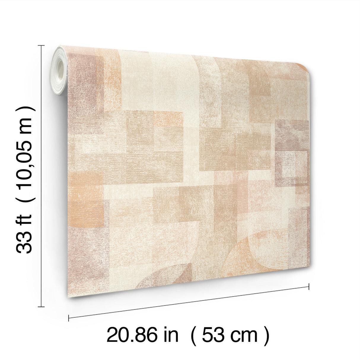 Chesapeake 4191-83033 Cassandra Rust Block Geometric Wallpap