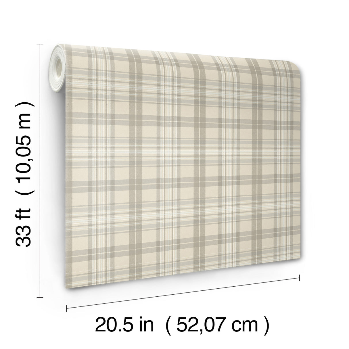 Chesapeake 4192-330216 Austin Beige Plaid Wallpaper