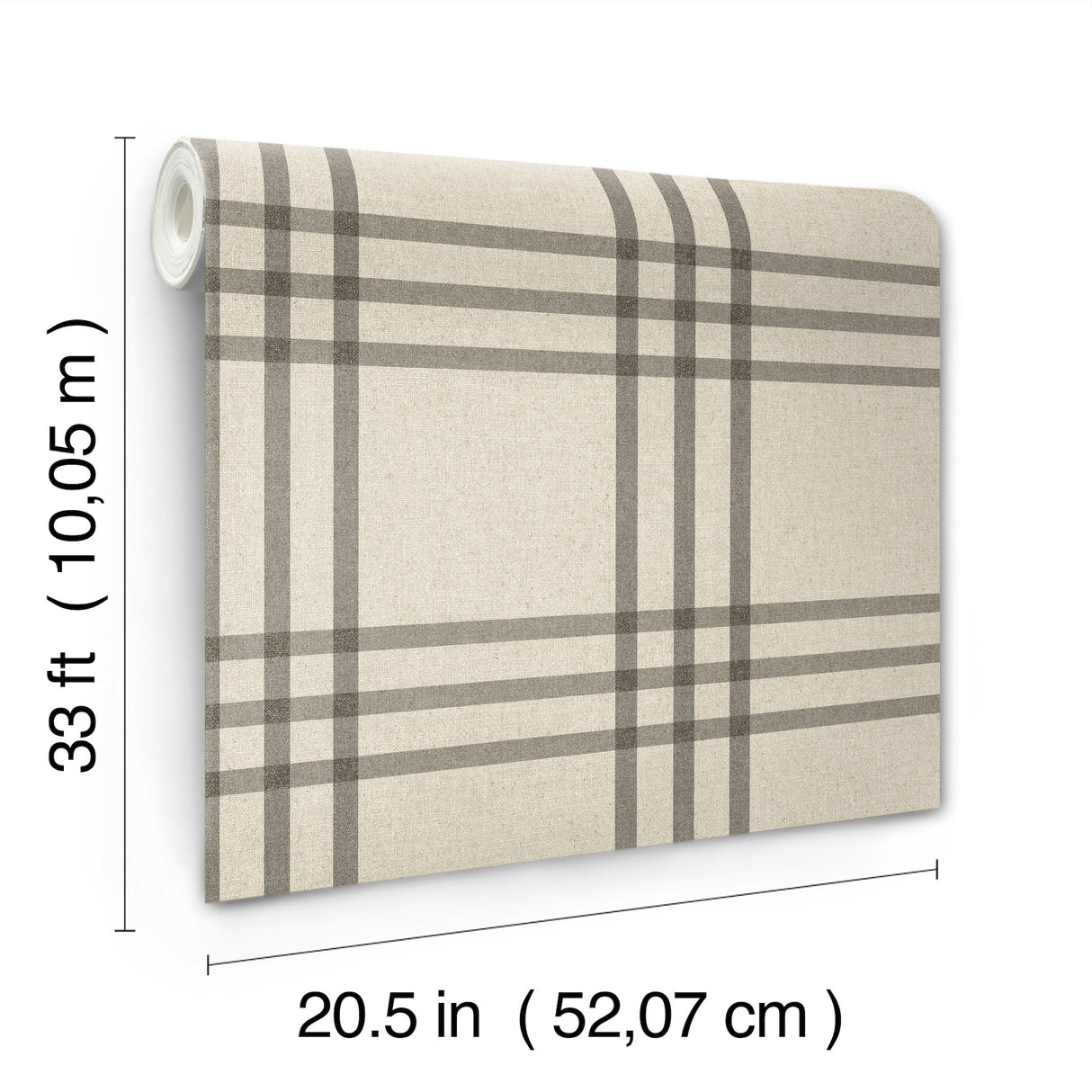 Chesapeake 4192-83403 Fletcher Black Plaid Wallpaper