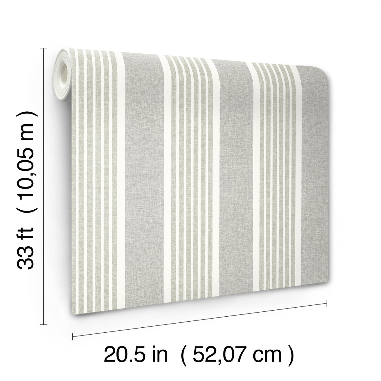 Chesapeake 4192-83432 Bingley Green Embellished Stripe Wallp