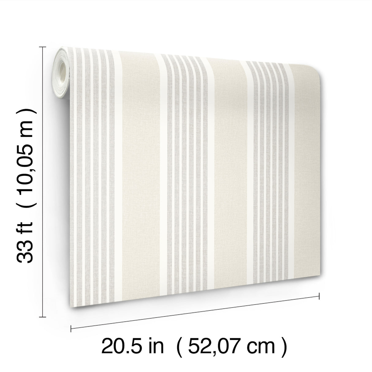Chesapeake 4192-83434 Bingley Light Grey Embellished Stripe