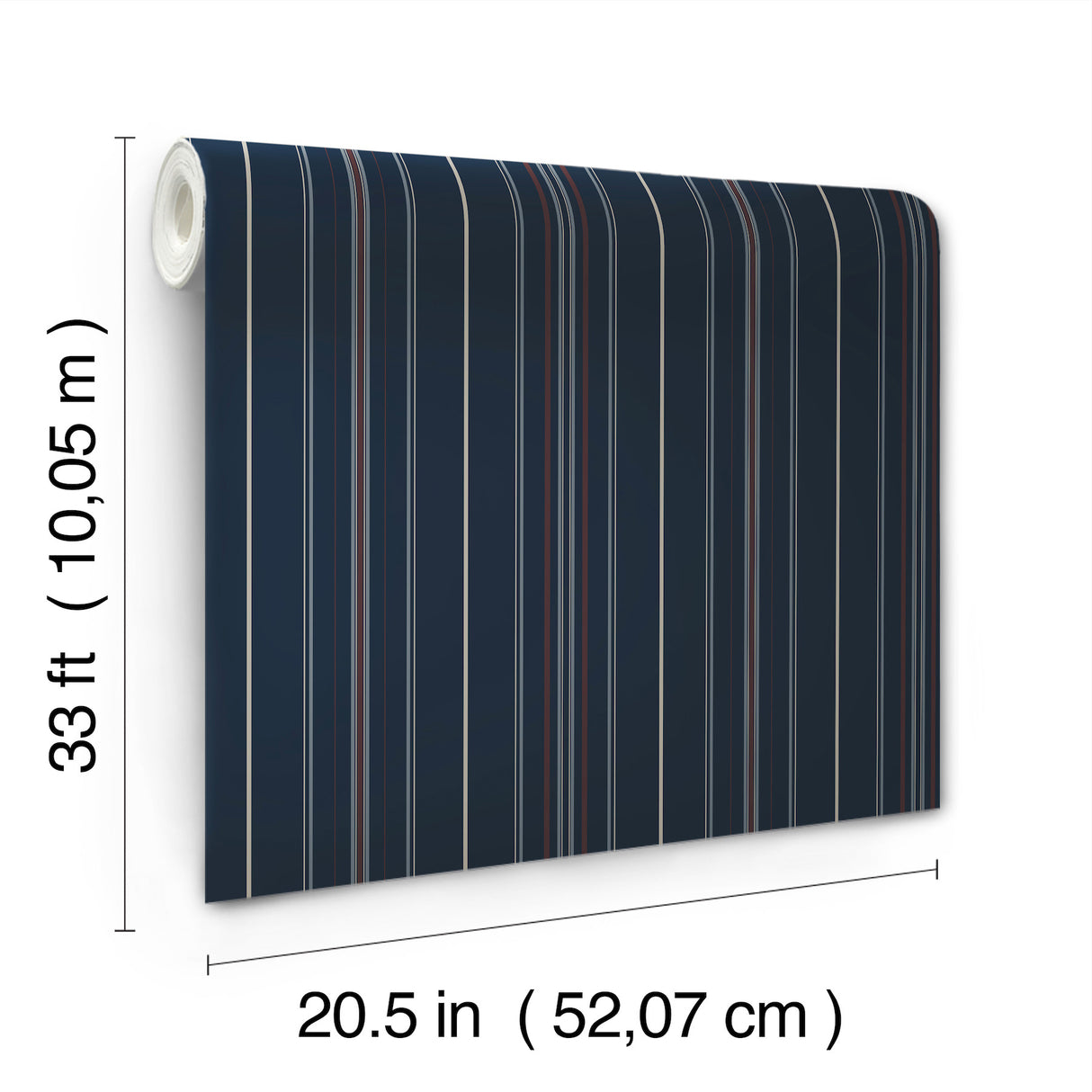 Chesapeake 4192-83450 Lascelle Navy Modern Pinstripe Wallpap