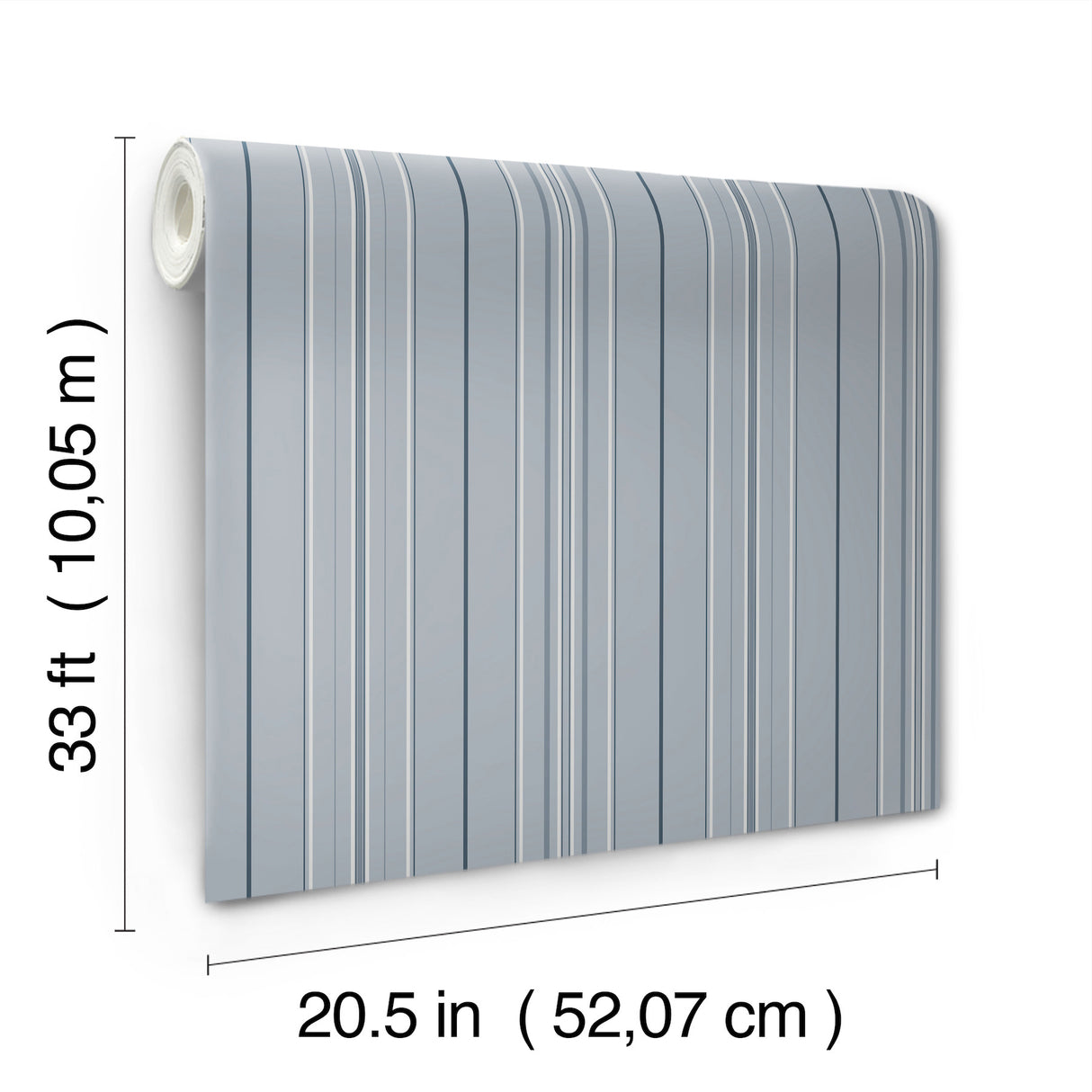 Chesapeake 4192-83452 Lascelle Light Blue Modern Pinstripe W