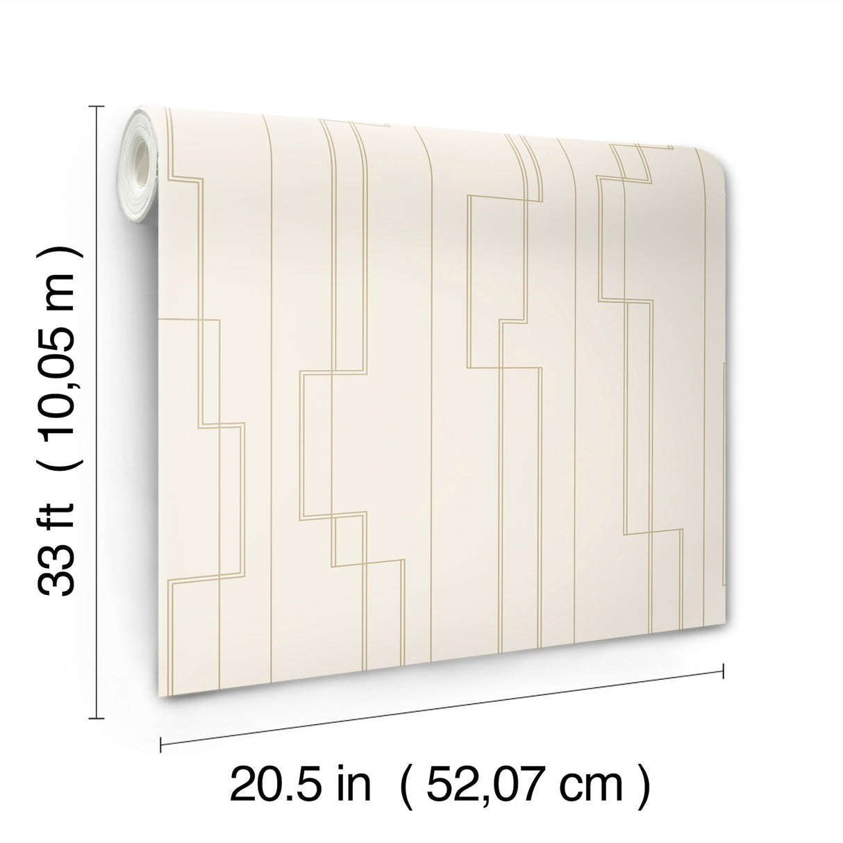 A-Street Prints 4198-27810 Anson Ivory Deco Detailing Wallpa