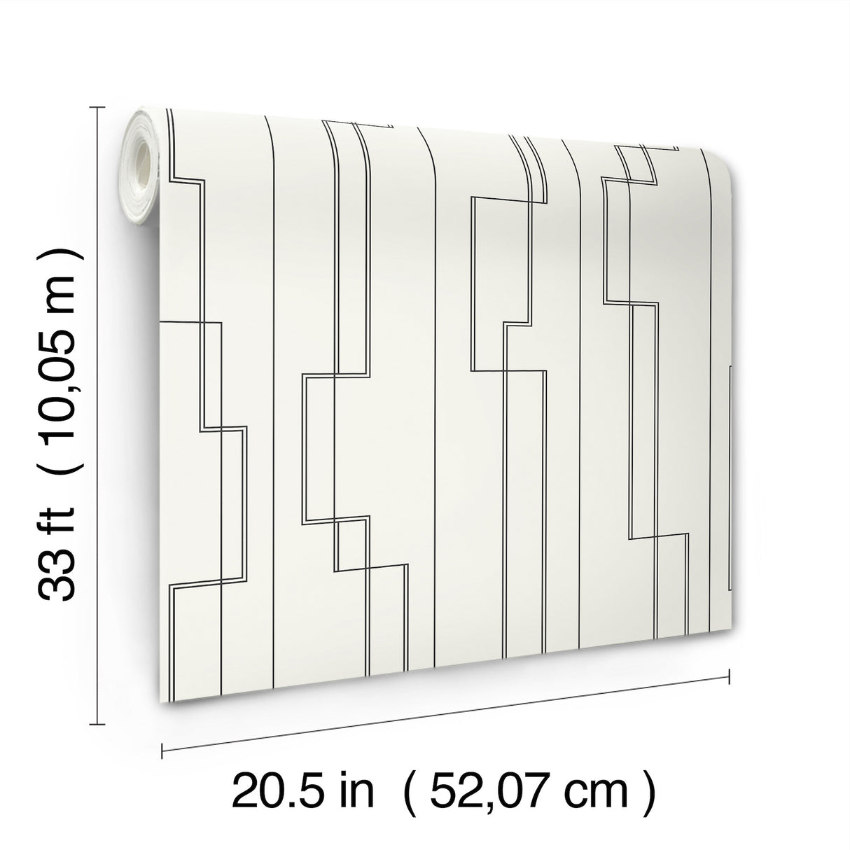 A-Street Prints 4198-27811 Anson Black Deco Detailing Wallpa