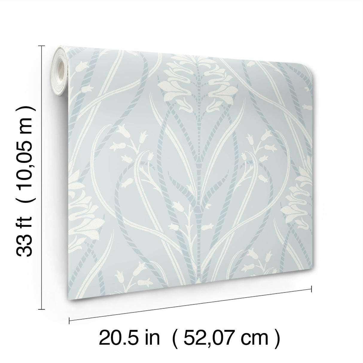 A-Street Prints 4198-27821 Rosalind Sky Blue Iris Damask Wal