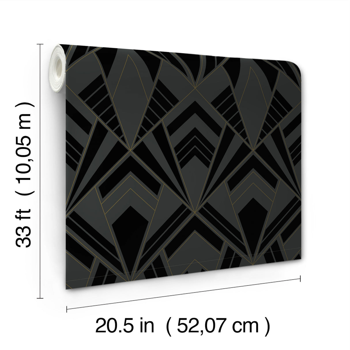 A-Street Prints 4198-87401 Allenby Black Flocked Wallpaper