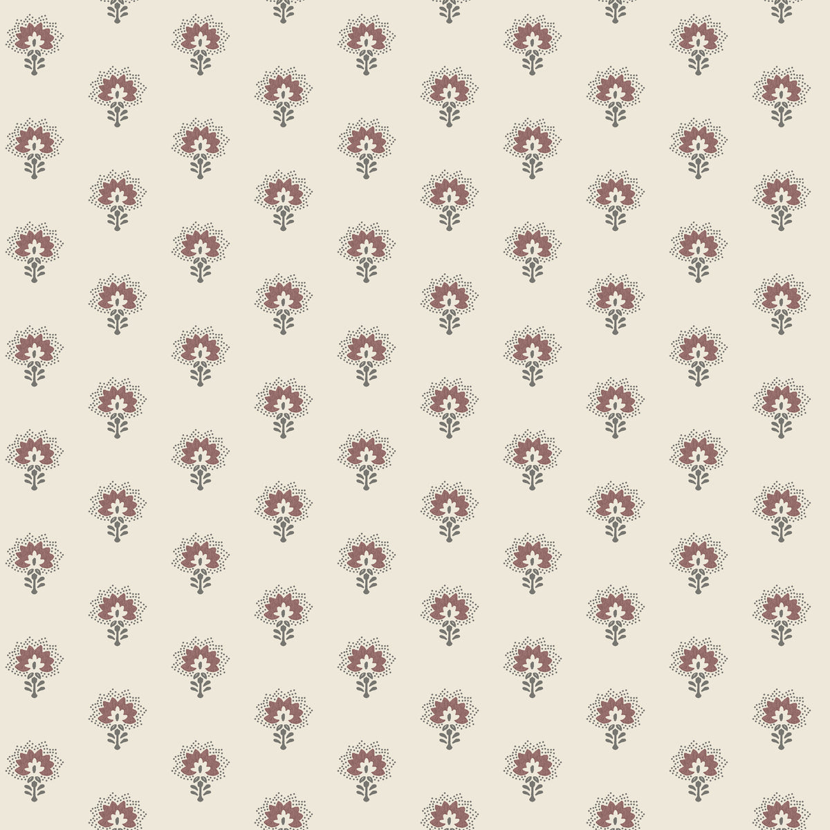 Chesapeake 4199-83753 Hilda Burgundy Floral Medallion Wallpaper