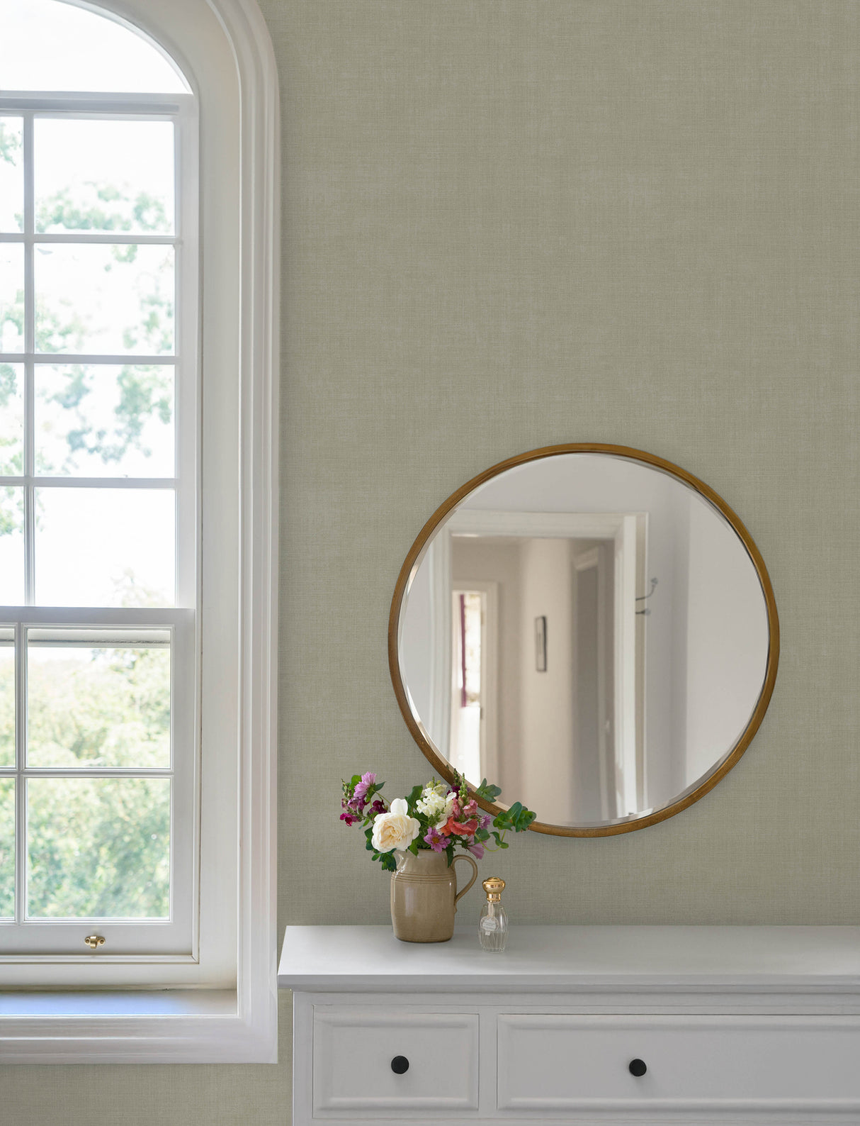 A-Street Prints 4201-16018 Midolin Khaki Texture Wallpaper