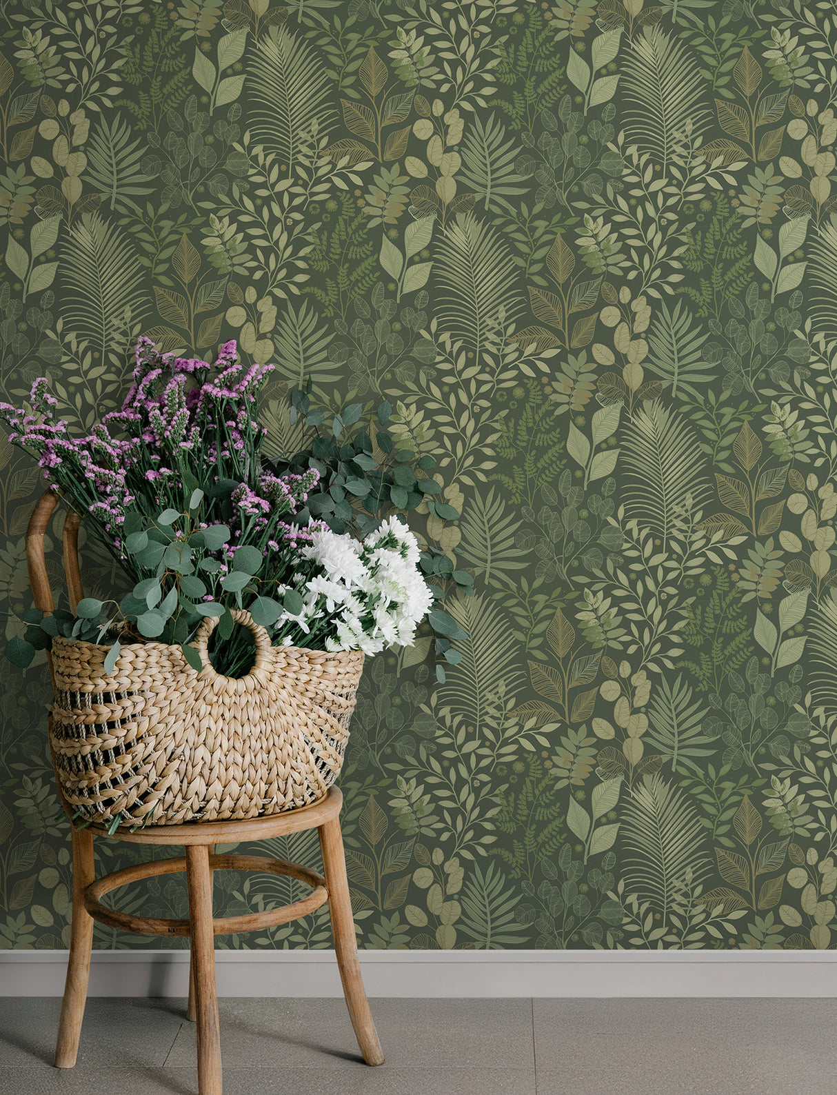 A-Street Prints 4201-20103 Ängslycka Dark Green Forest Botan