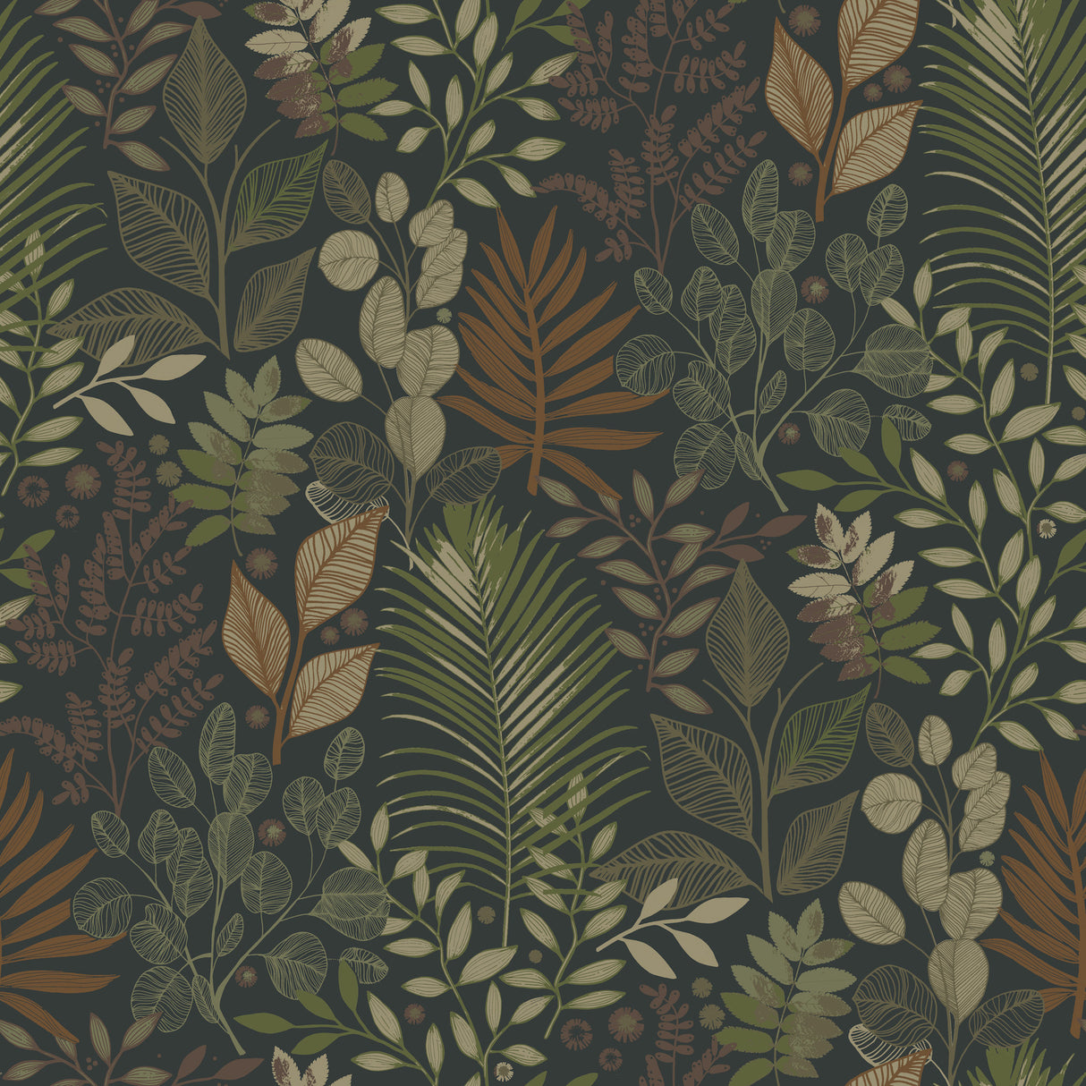 A-Street Prints 4201-20104 Ängslycka Black Forest Botanicals