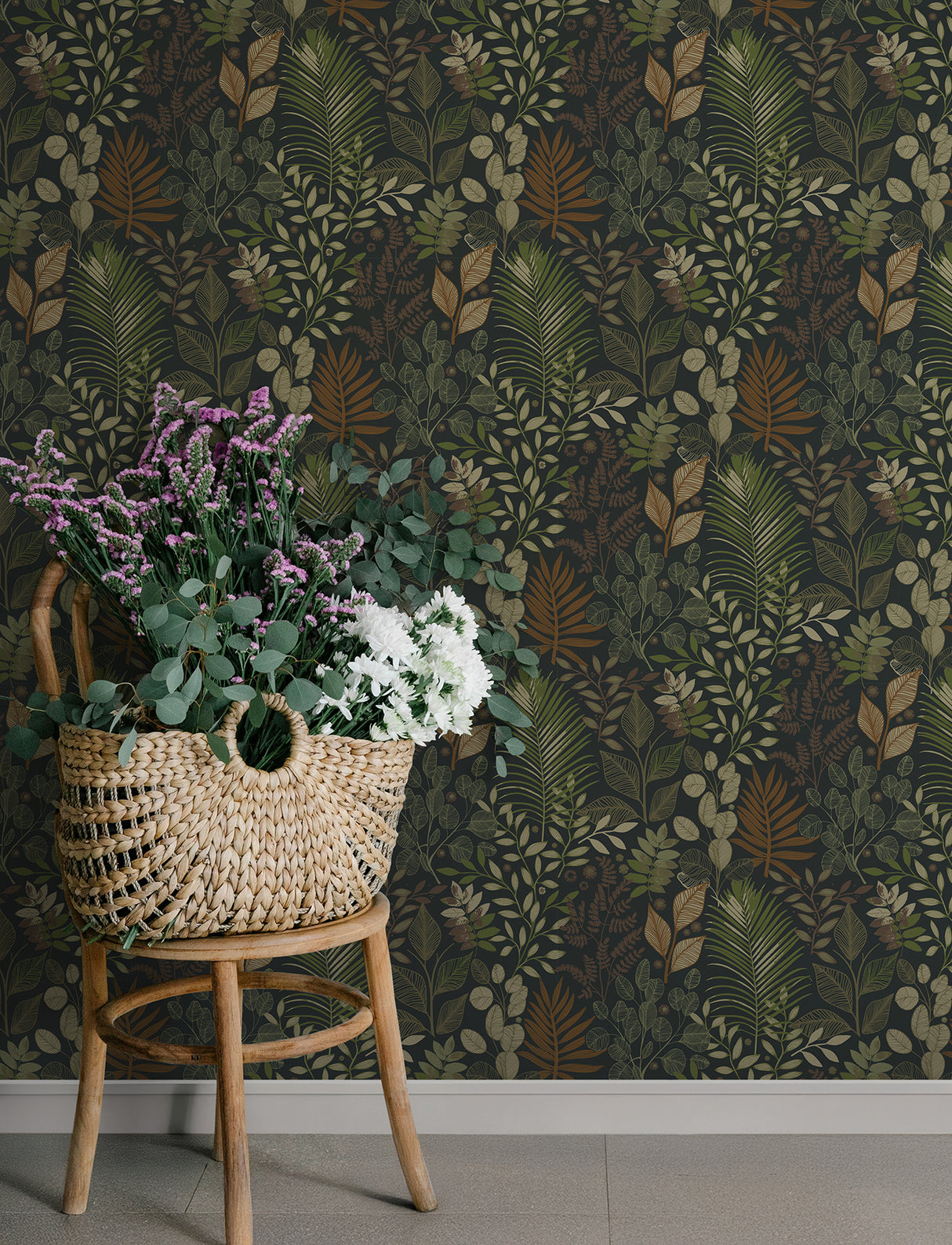 A-Street Prints 4201-20104 Ängslycka Black Forest Botanicals