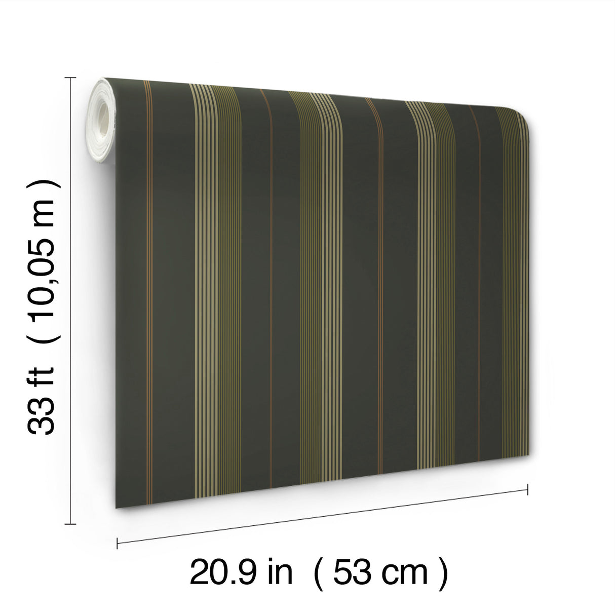 A-Street Prints 4201-20122 Herrgård Black Stripe Wallpaper