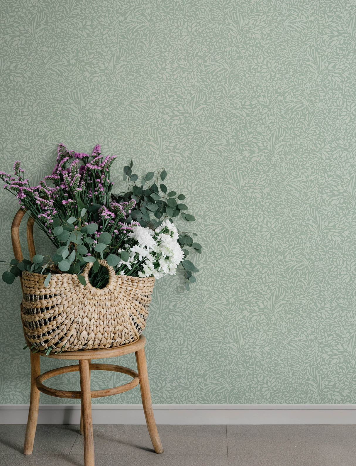A-Street Prints 4201-20128 Kristina Teal Botanical Wallpaper