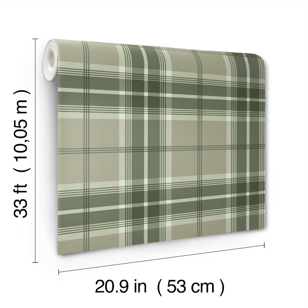 A-Street Prints 4201-20131 Emma Evergreen Plaid Wallpaper