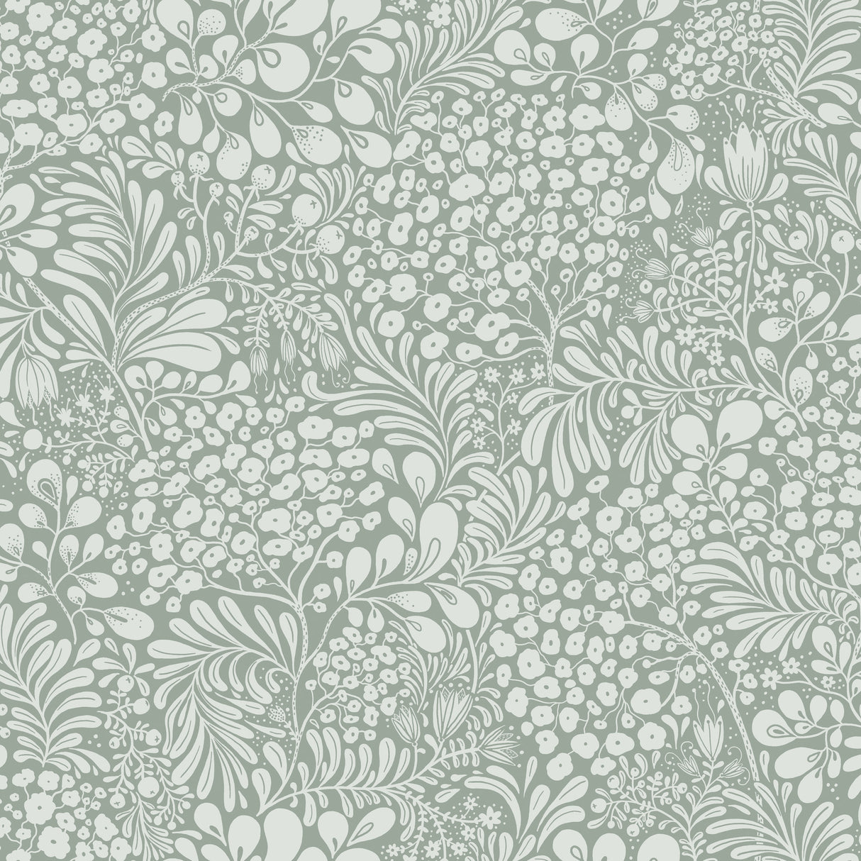 A-Street Prints 4201-48004 Siv Slate Botanical Wallpaper