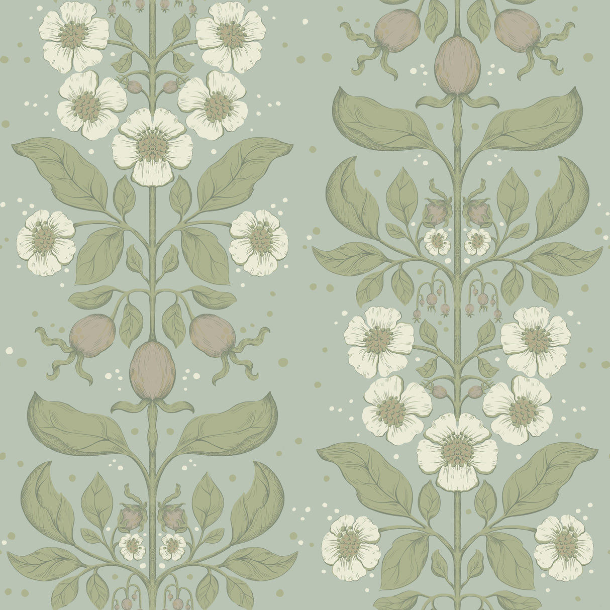 A-Street Prints 4201-48011 Rosa Sky Blue Floral Columns Wall