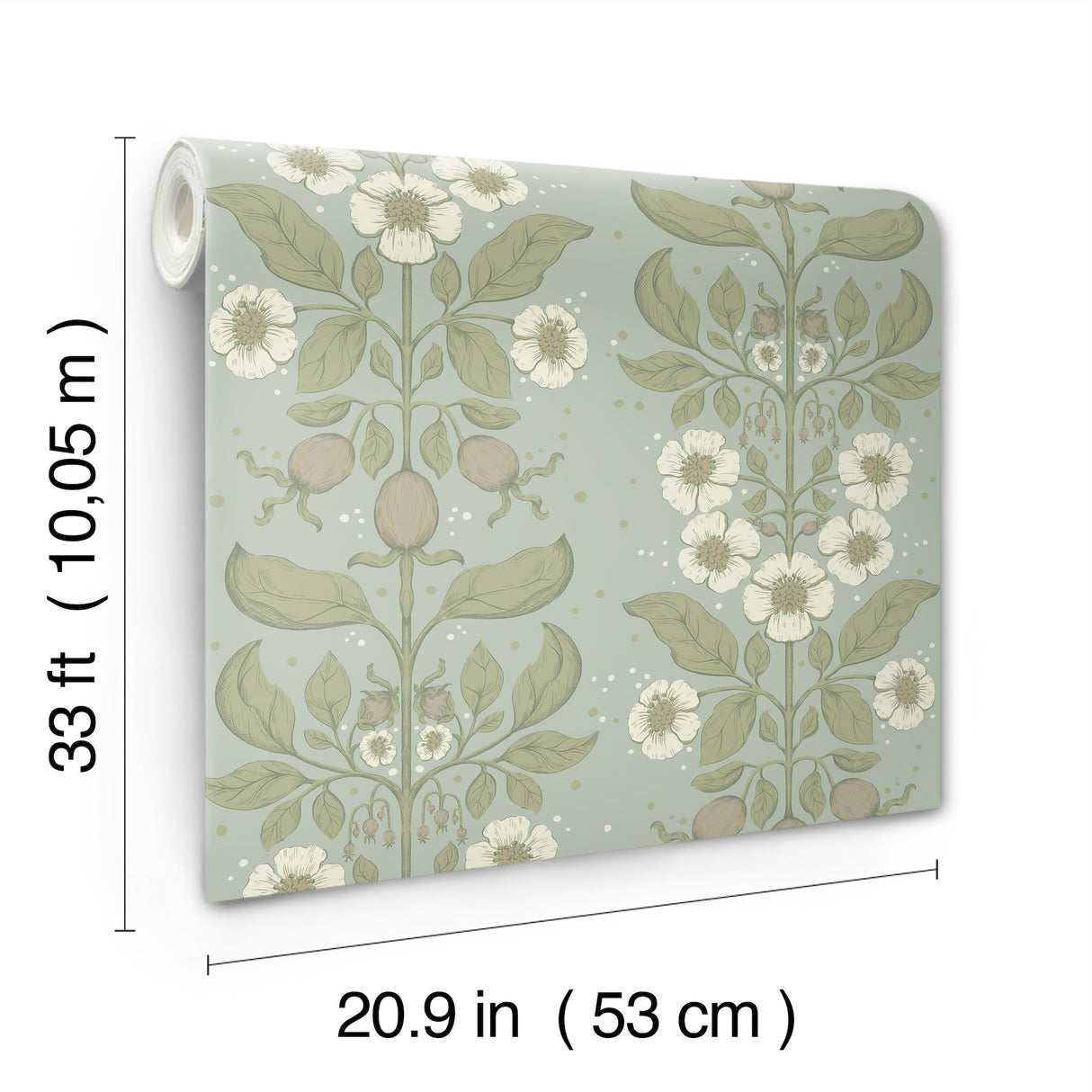 A-Street Prints 4201-48011 Rosa Sky Blue Floral Columns Wall