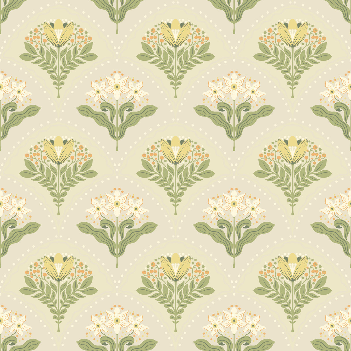 A-Street Prints 4201-48014 Maj Light Grey Floral Damask Wall
